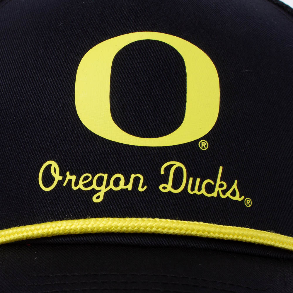 Classic Oregon O, Nike, Black, Trucker, Accessories, Unisex, Five panel, Roped, Adjustable, Hat, 882845